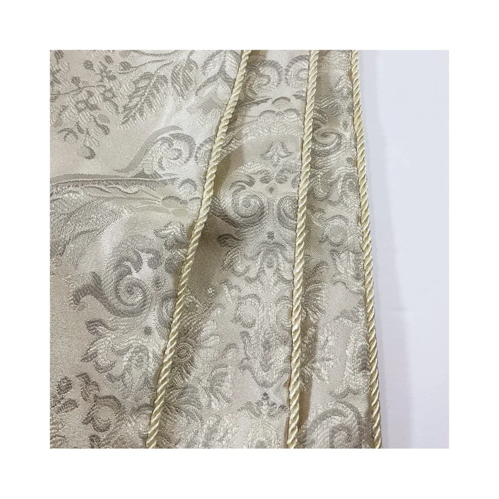 Vintage Home-Sewn Luxury Cream Damask Shams 3 Pack -Estate Sale